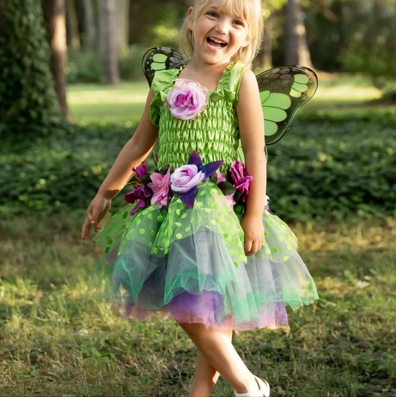 Great Pretenders Fairy Blooms Deluxe Dress with Wings sz 3 - 4 - Picture 3 of 11